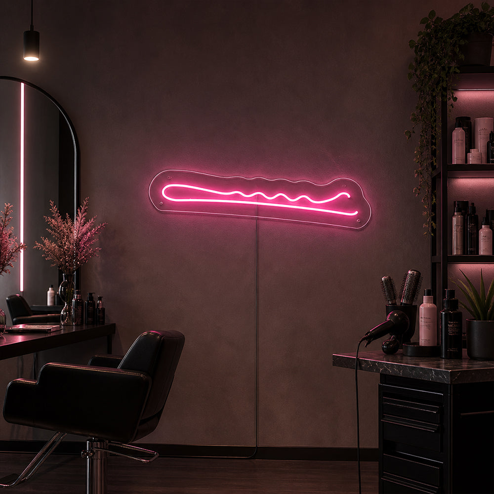 Hair Pin LED Neon Sign - Made in London Bobby Pins Neon Signs
