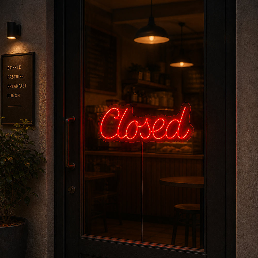 Closed LED Neon Sign - Made in London Restaurant Neon Signs
