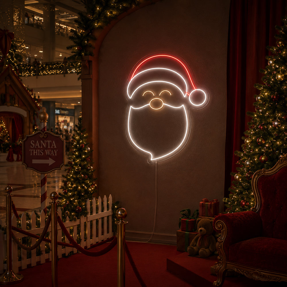 Santa Claus LED Neon Sign - Made in London Christmas Neon Signs