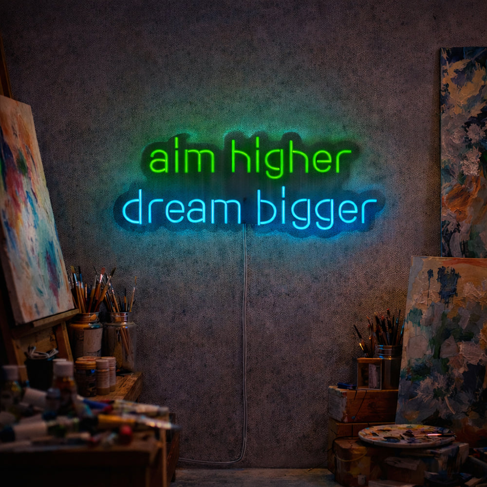 AIM Signo de neón LED más alto - Hecho en Londres Signs de neón inspirador