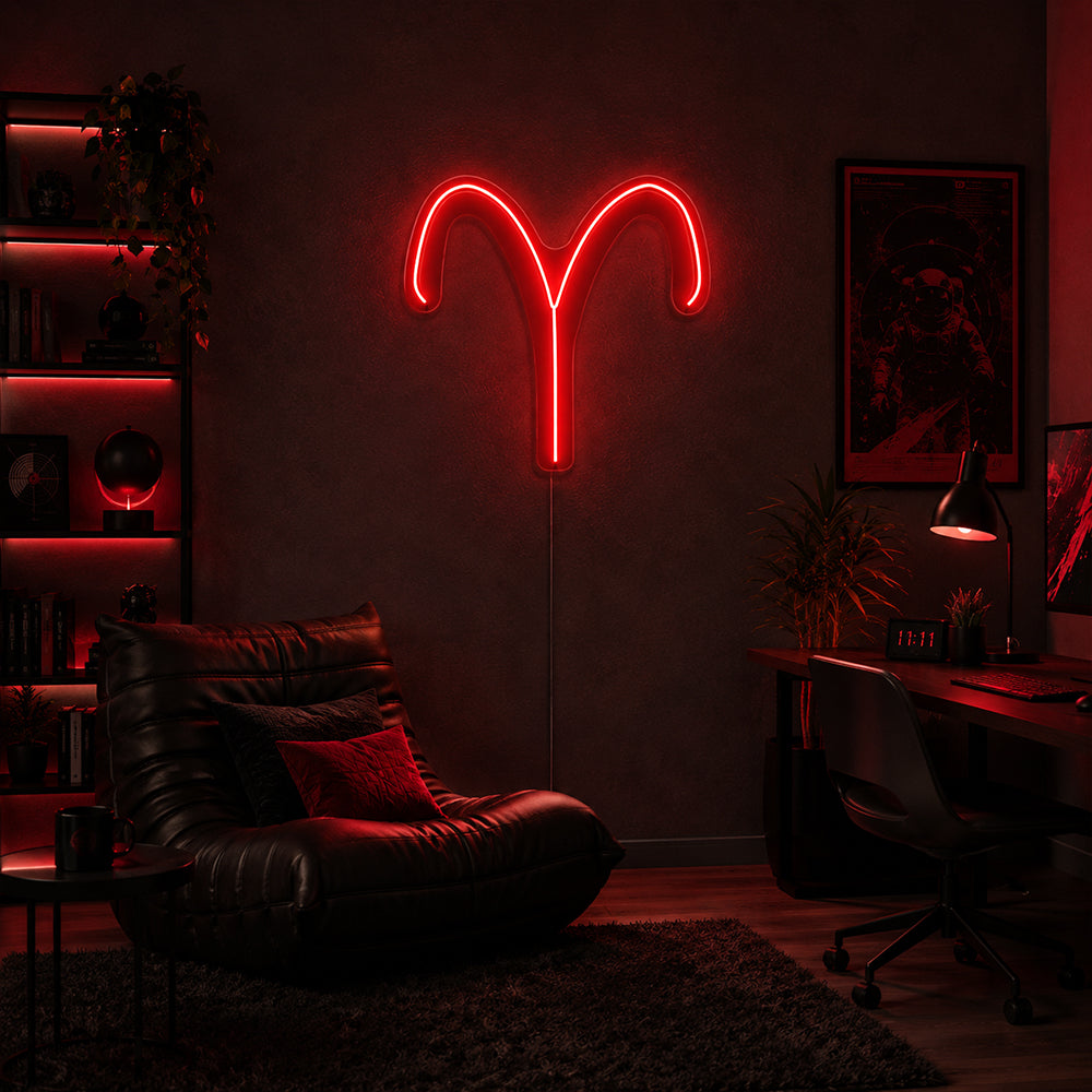 Aries LED Neon Sign - Made in London Zodiac Neon Signs