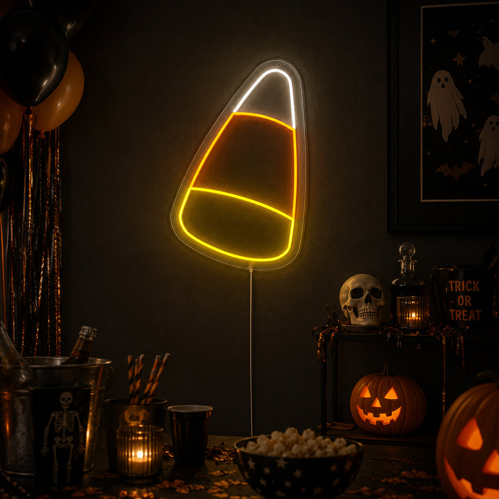 Candy Corn - LED Neon Signs for Halloween Made In London