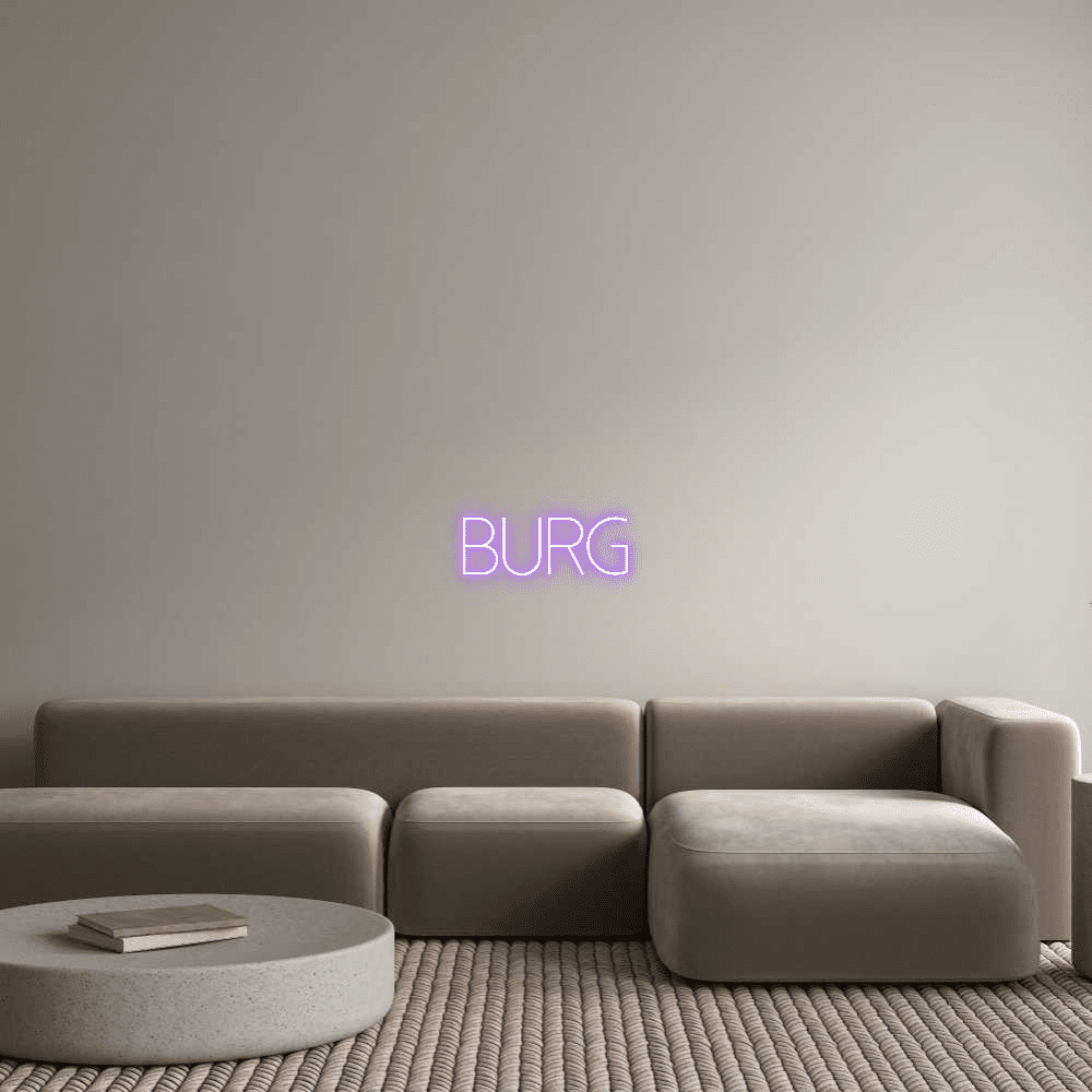 Custom Neon Sign Online Editor Burg - Planet Neon