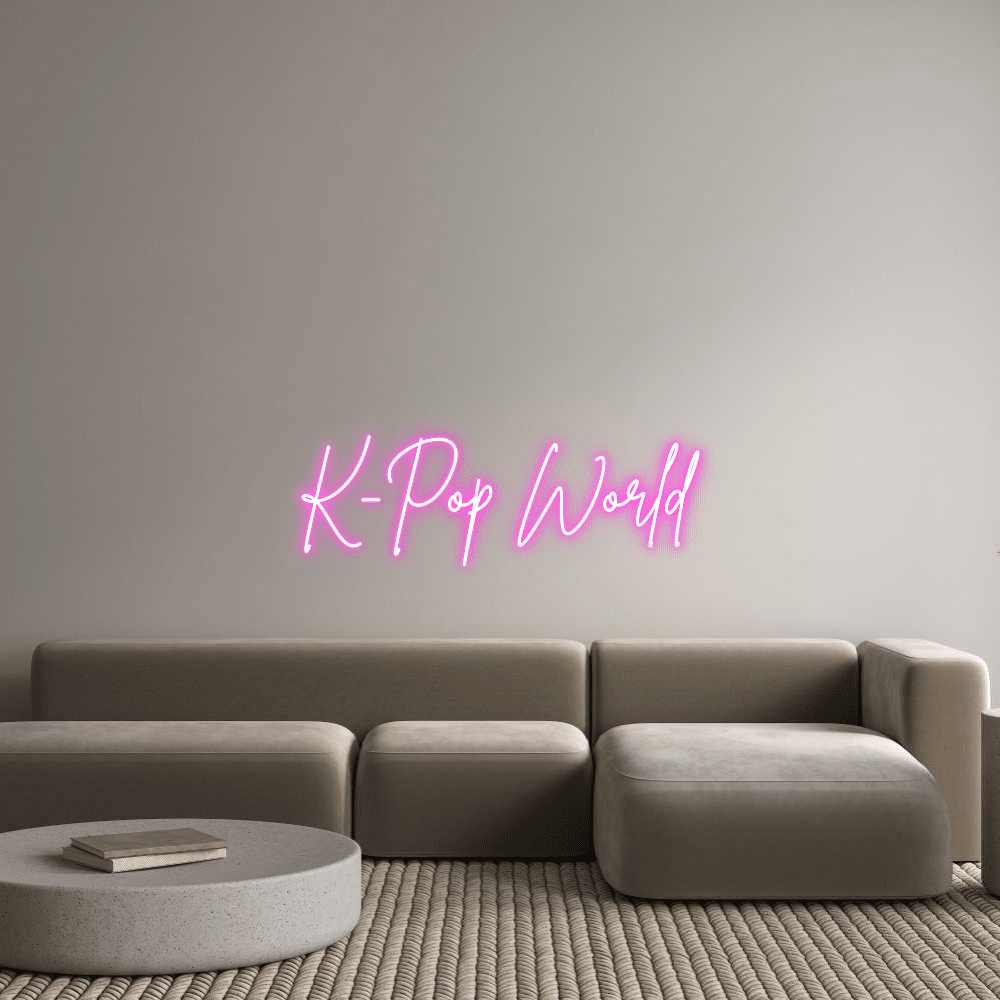 Custom Neon Sign Online Editor K - Pop World - Planet Neon