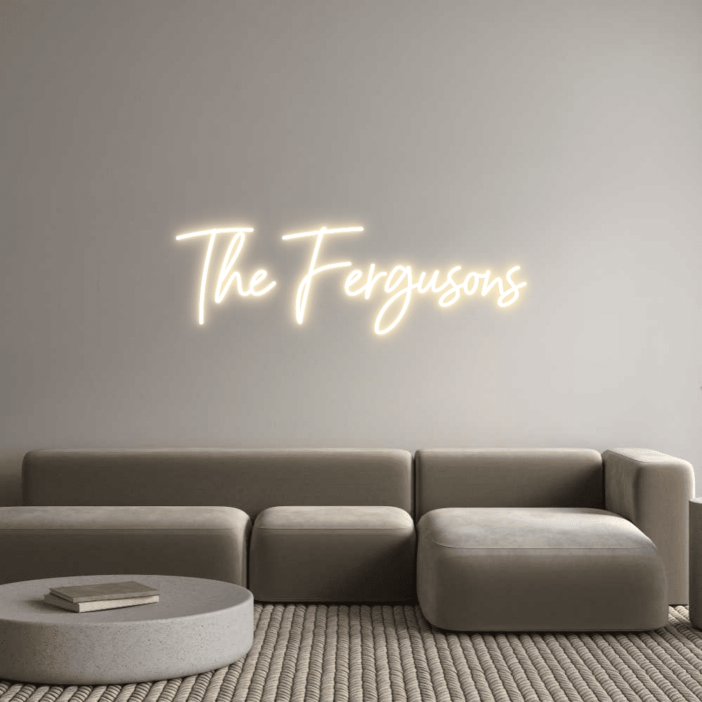 Custom Neon Sign Online Editor The Fergusons - Planet Neon