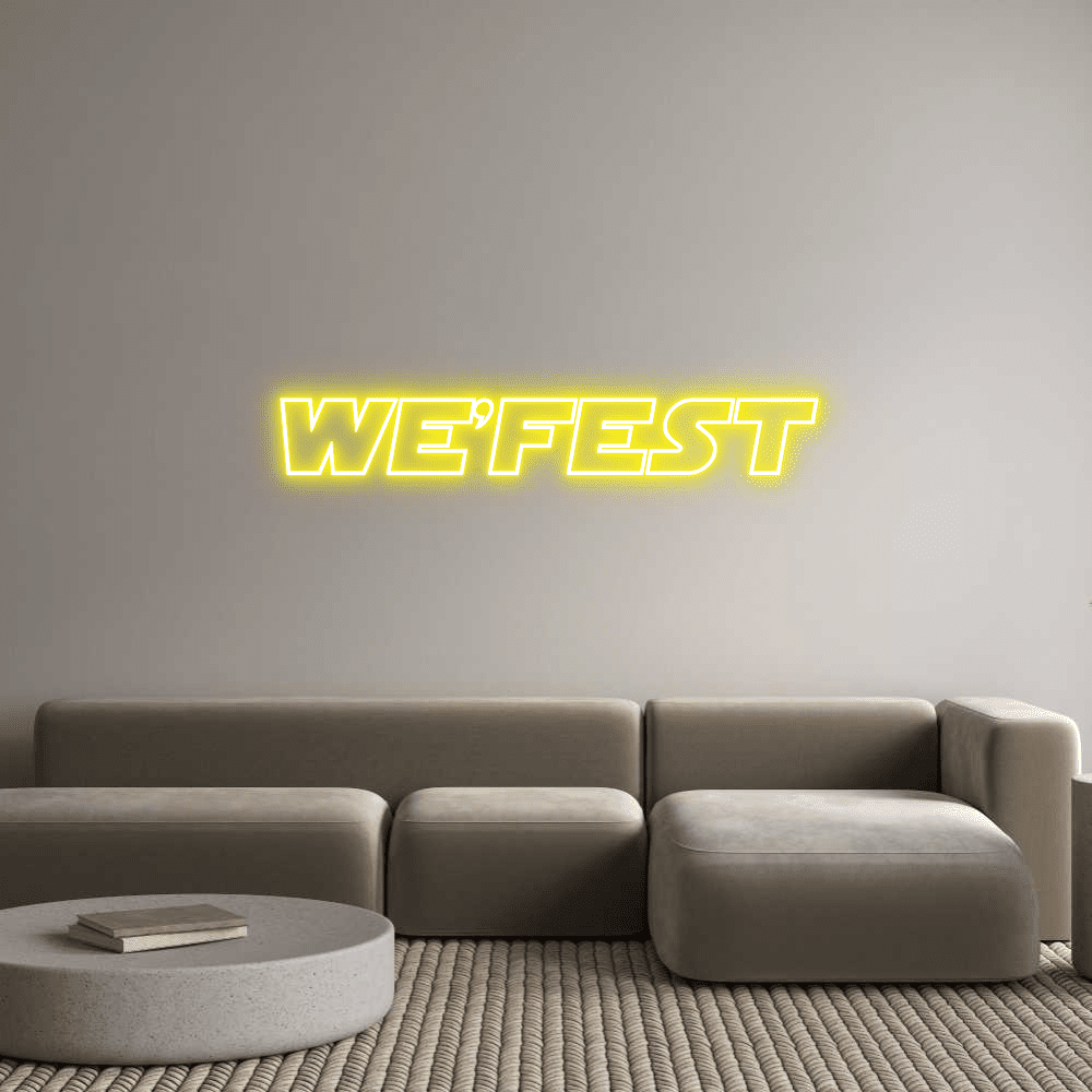 Custom Neon Sign Online Editor WE'FEST - Planet Neon