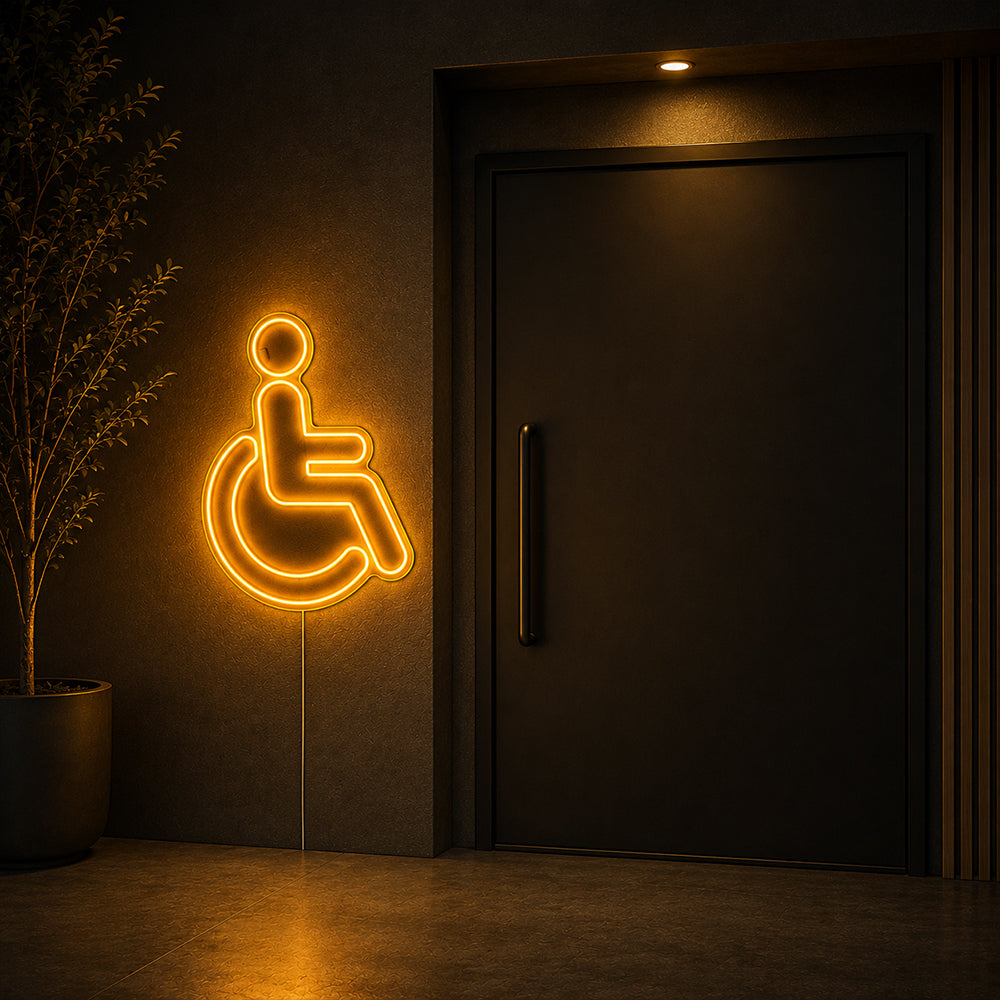 Disable Toilette LED Neon Sign - Made in London Bathroom Neon Signs