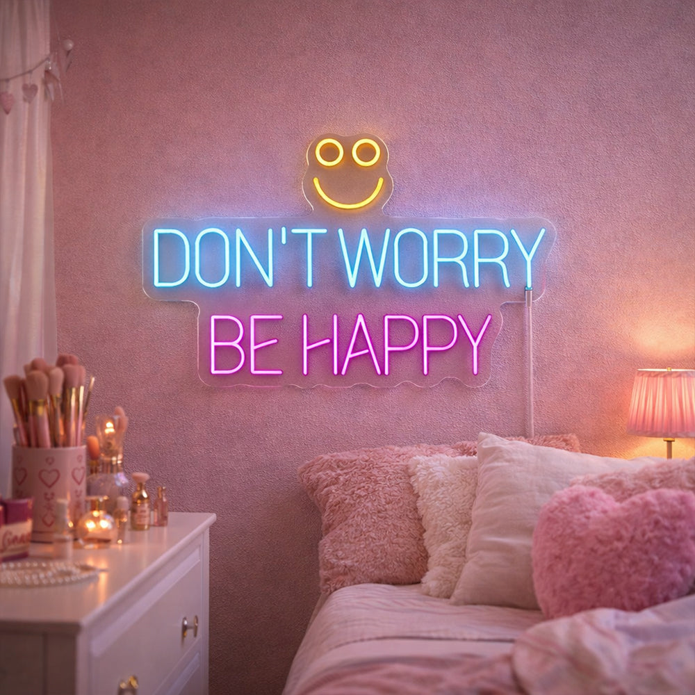 Don't Wath Be Happy Led Neon Sign - Hecho en Londres Inspirational Neon Signs