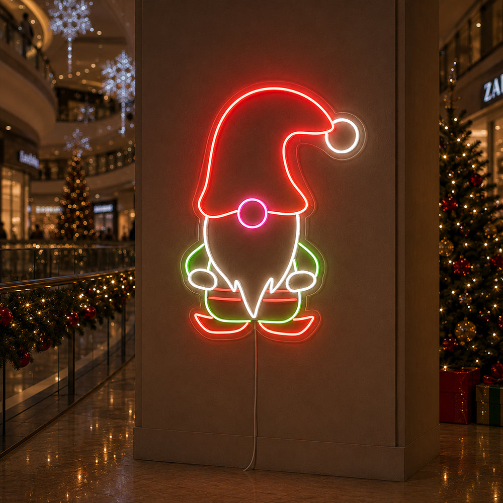 Christmas Gnome LED Neon Sign - Made in London Neon Signs