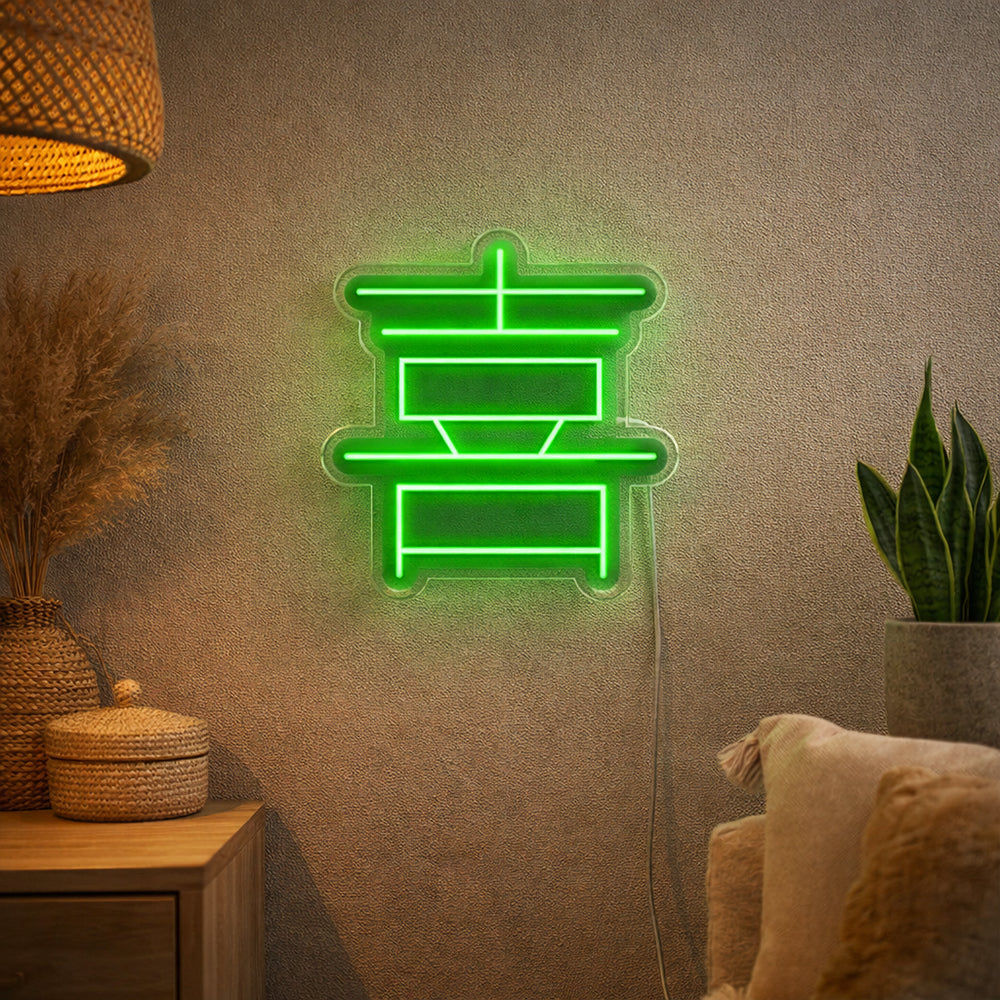 Signo de neón liderado por la felicidad china - Hecho en Londres letreros inspiradores de neón