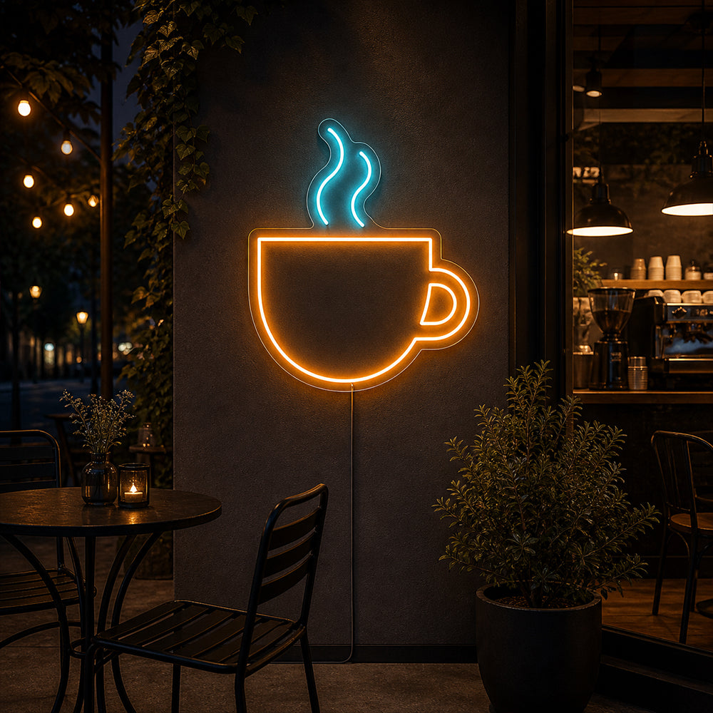 Hot Coffee LED Neon Sign -Made in London Food Restaurants Cafe Neon Signs
