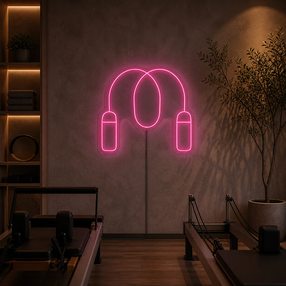 Jumping Rope LED Neon Sign - Made in London Food Gym Neon Signs