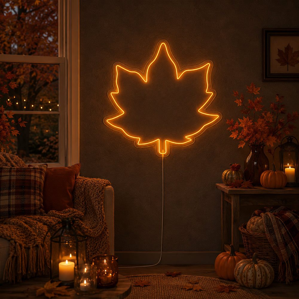 Maple Leaf - Autumn interior LED Neon Sign Made In London