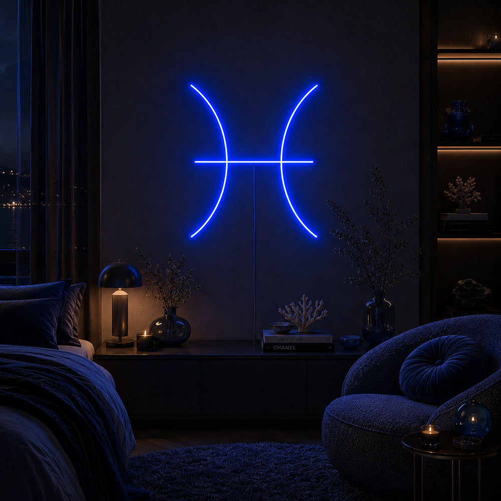 Pisces LED Neon Sign - Made in London Zodiac Neon Signs