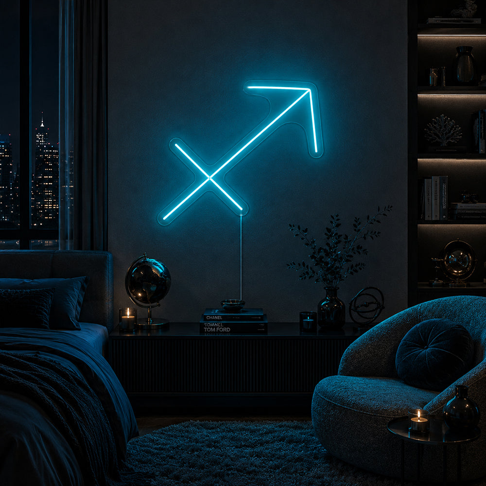 Sagittarius LED Neon Sign - Made in London Zodiac Neon Signs