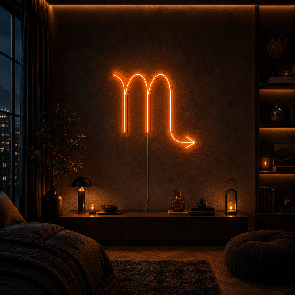 Scorpio LED Neon Sign - Made in London Zodiac Neon Signs