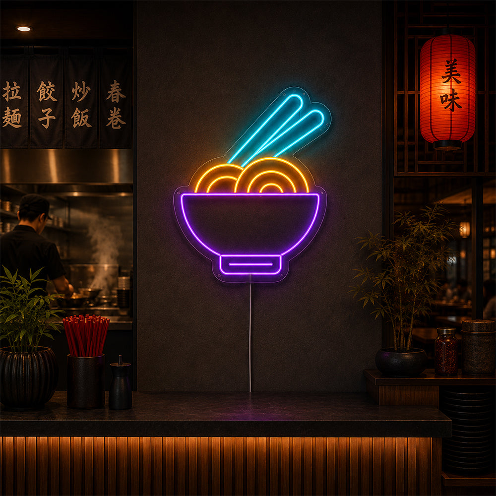 Asian Soup LED Neon Sign - Made in London Food Restaurants Neon Signs