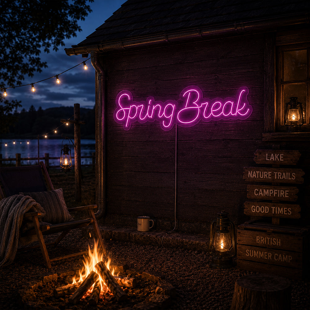 Spring Break LED Neon Sign - Made in London Neon Signs