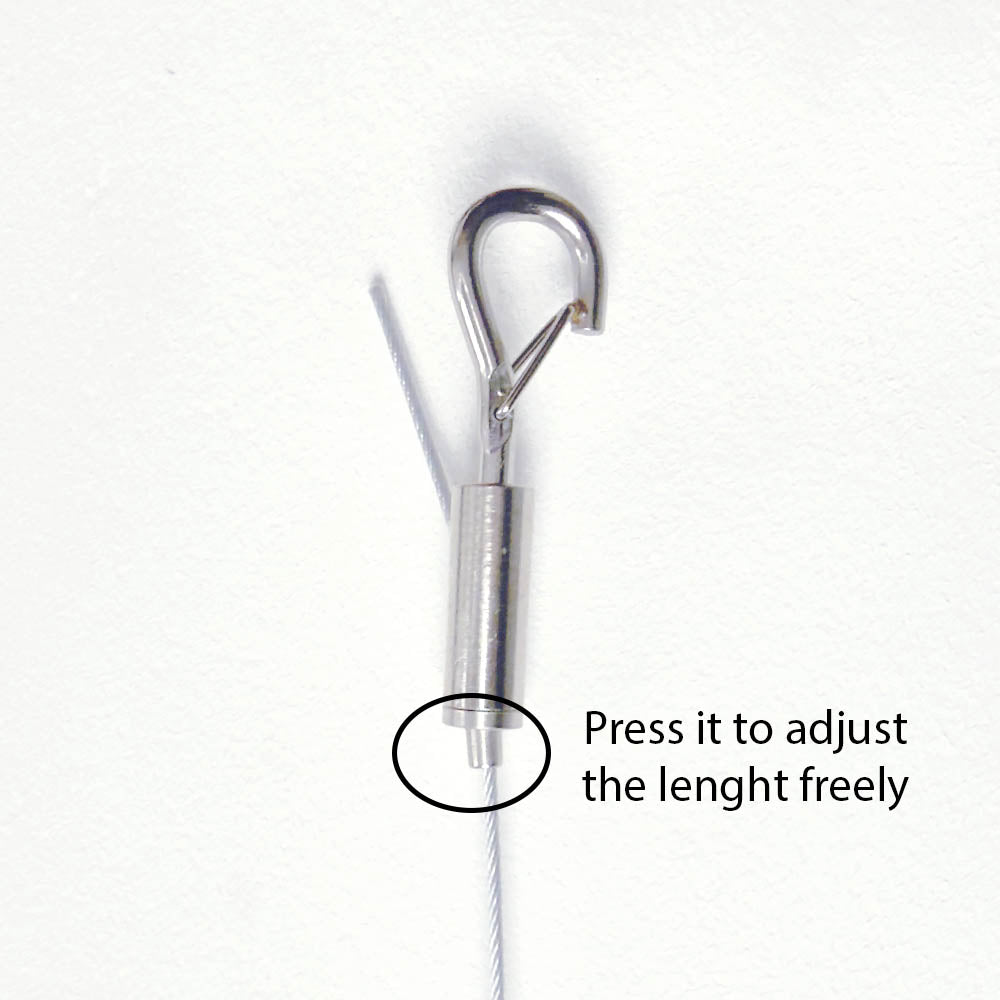 Stainless Steel Hanging Wire 2x 2m Adjustable Height - Planet Neon