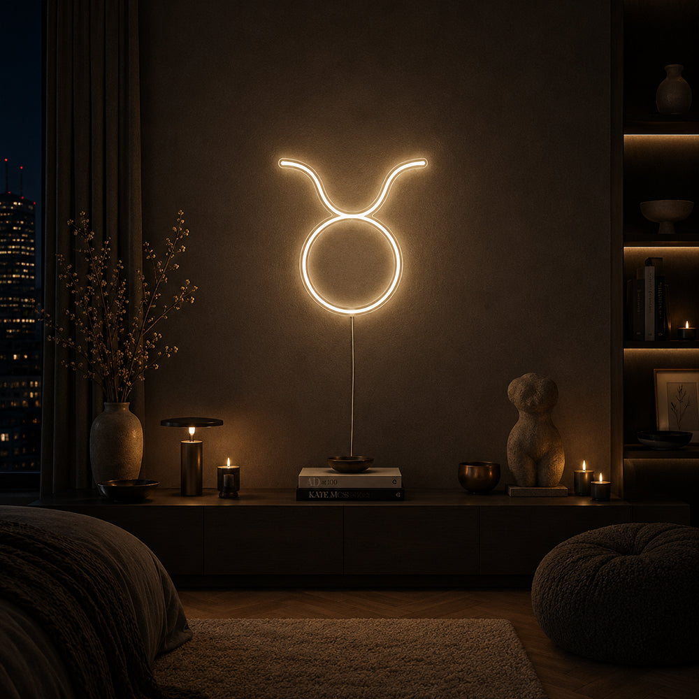 Taurus LED Neon Sign - Made in London Zodiac Neon Signs