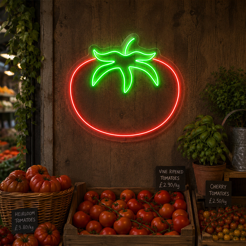 Tomato LED Neon Sign - Made in London Food Restaurants Neon Signs