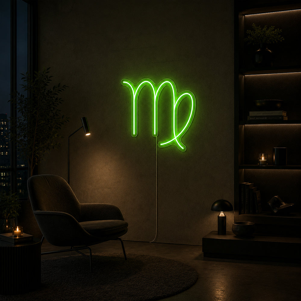 Virgo LED Neon Sign - Made in London Zodiac Neon Signs