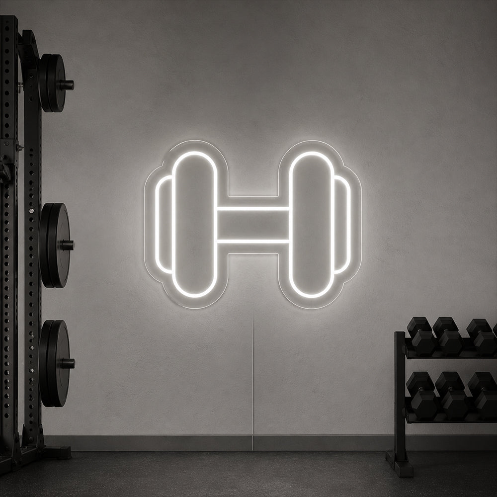 Weights LED Neon Sign - Made in London Gym Neon Signs