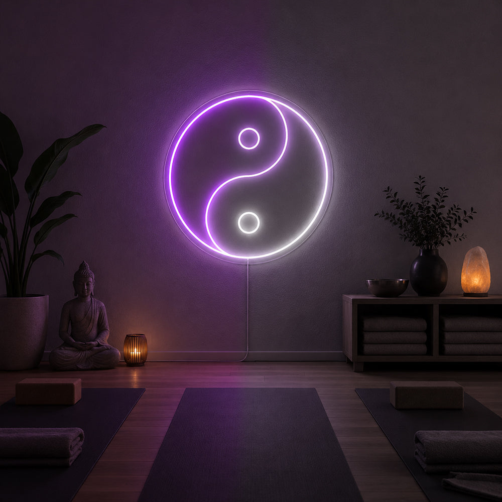 Ying Yang LED Neon Sign - Planet Neon Made in London Neon Signs