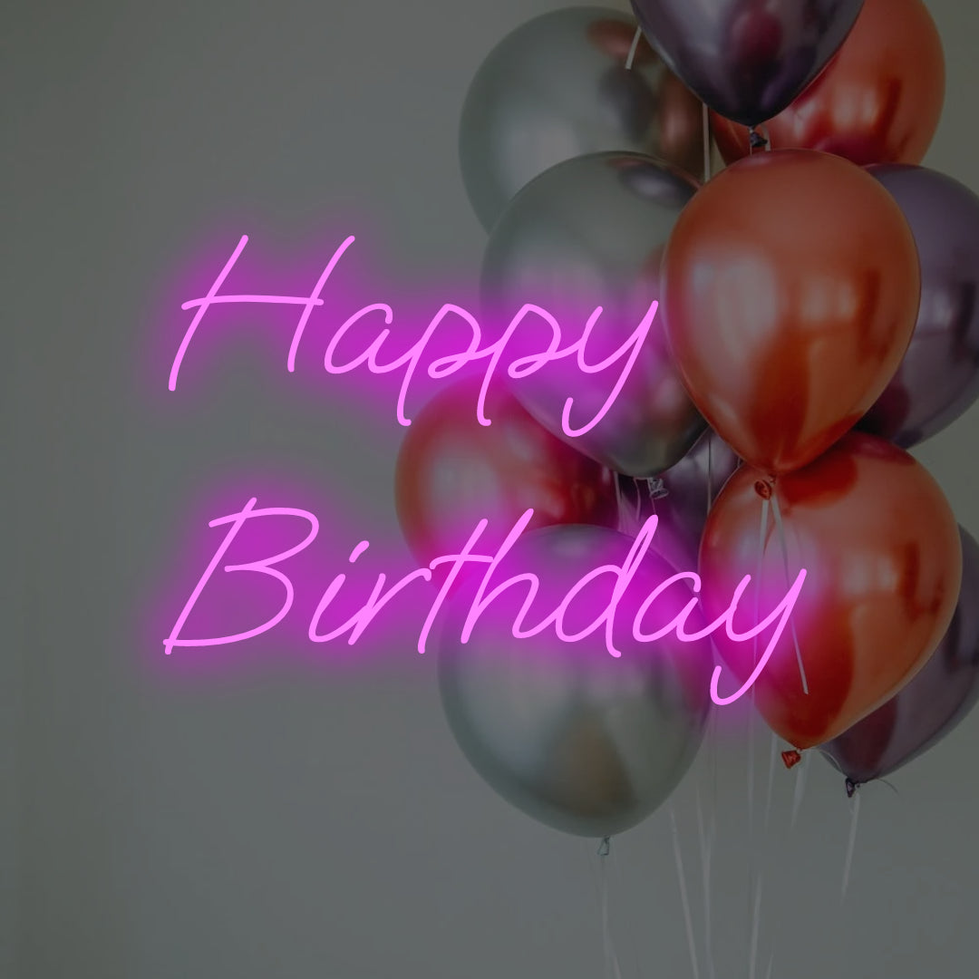 Happy Birthday LED Neon Sign