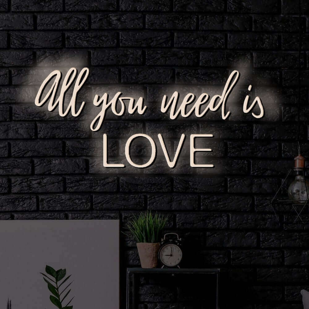 All You Need Is Love LED Neon Sign - Planet Neon Made in London Neon Signs - Planet Neon