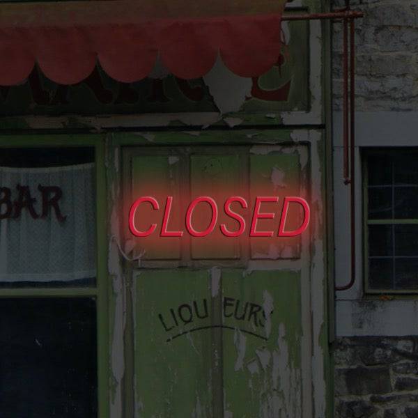 Closed Caps LED Neon Sign - Made in London Restaurant Neon Signs - Planet Neon