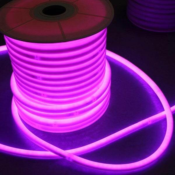 I LumoS 16mm PURPLE Flexible IP65 Dimmable 360 Degree LED Neon Strip Light 12V DC 9W/m - Planet Neon