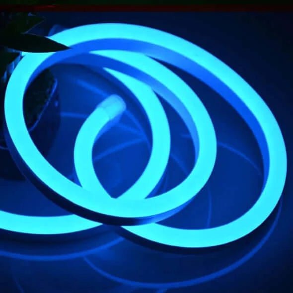 I LumoS 8 X 16mm CYAN Flexible IP65 Waterproof Dimmable Neon LED Strip Light 220 – 240V 9W/m - Planet Neon