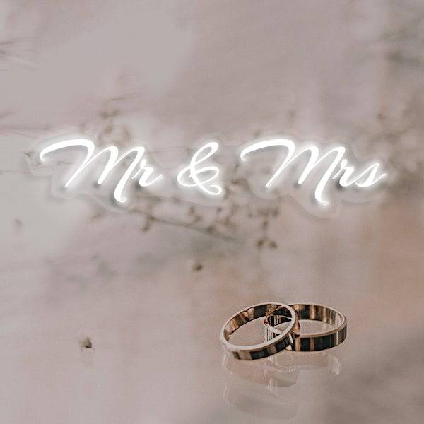 Mr & Mrs LED Neon Sign - Made in London Wedding Neon Signs - Planet Neon