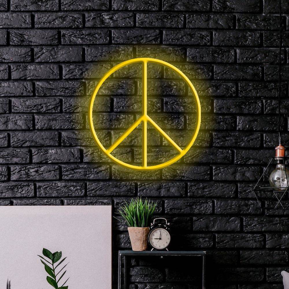 Peace LED Neon Sign - Made in London Emoji Neon Signs - Planet Neon
