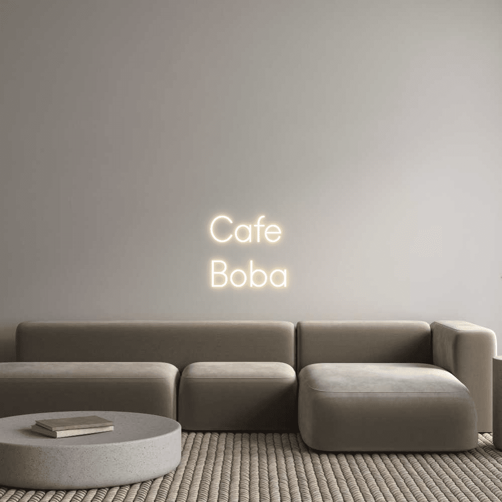 Custom Neon Sign Online Editor Cafe Boba - Planet Neon