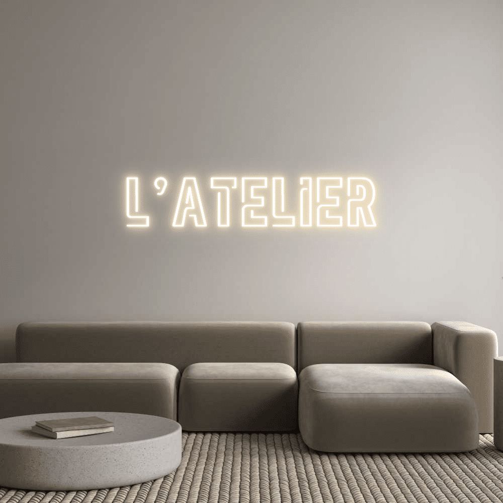 Custom Neon Sign Online Editor L'Atelier - Planet Neon