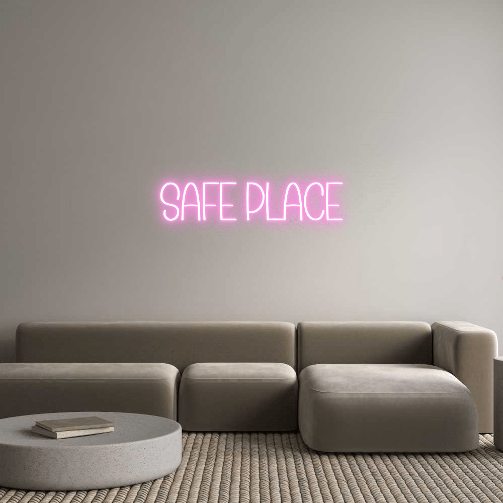 Custom Neon Sign Online Editor SAFE PLACE - Planet Neon