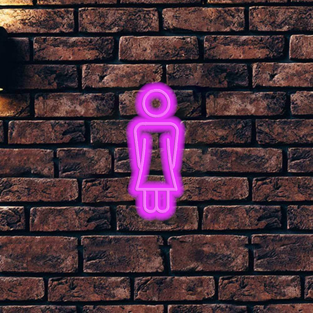 Unisex wc -johdin neonimerkki - valmistettu Lontoon kylpyhuoneen neonmerkit