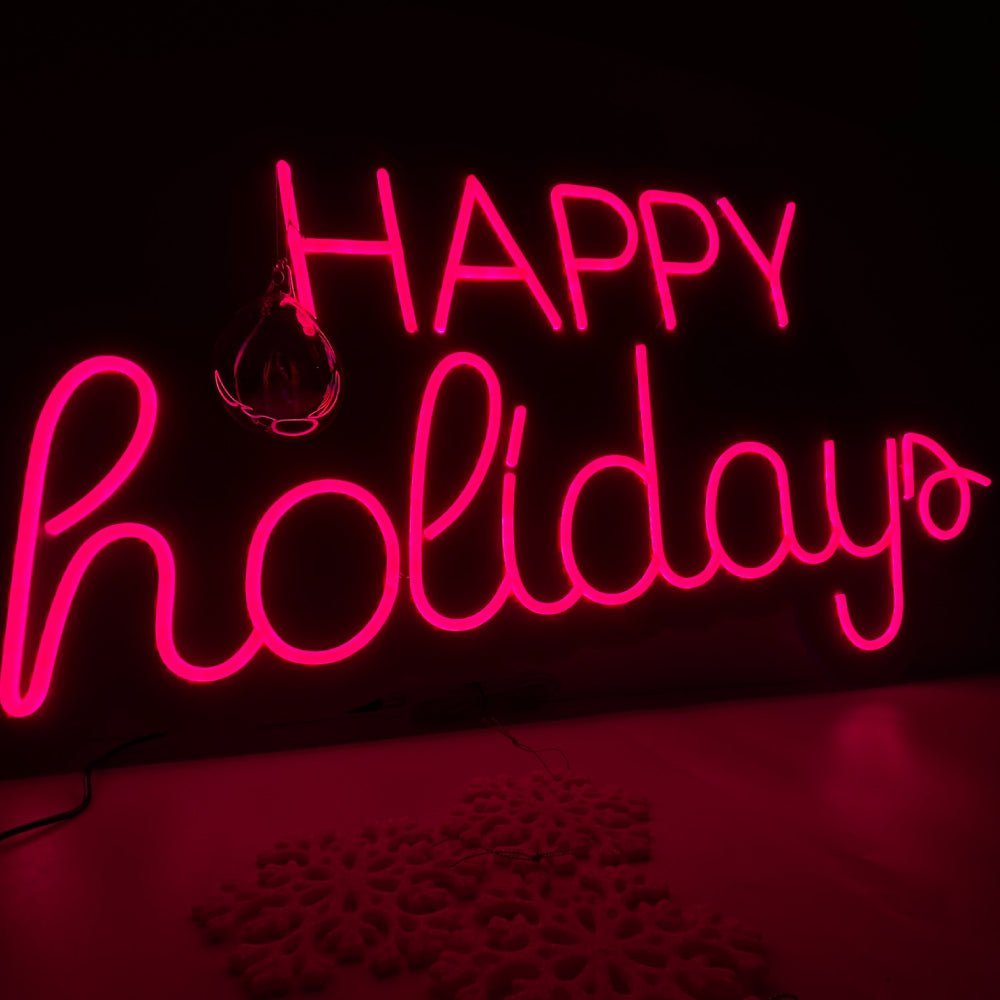 Happy Holidays LED Neon Sign - Planet Neon Made in London Neon Signs - Planet Neon